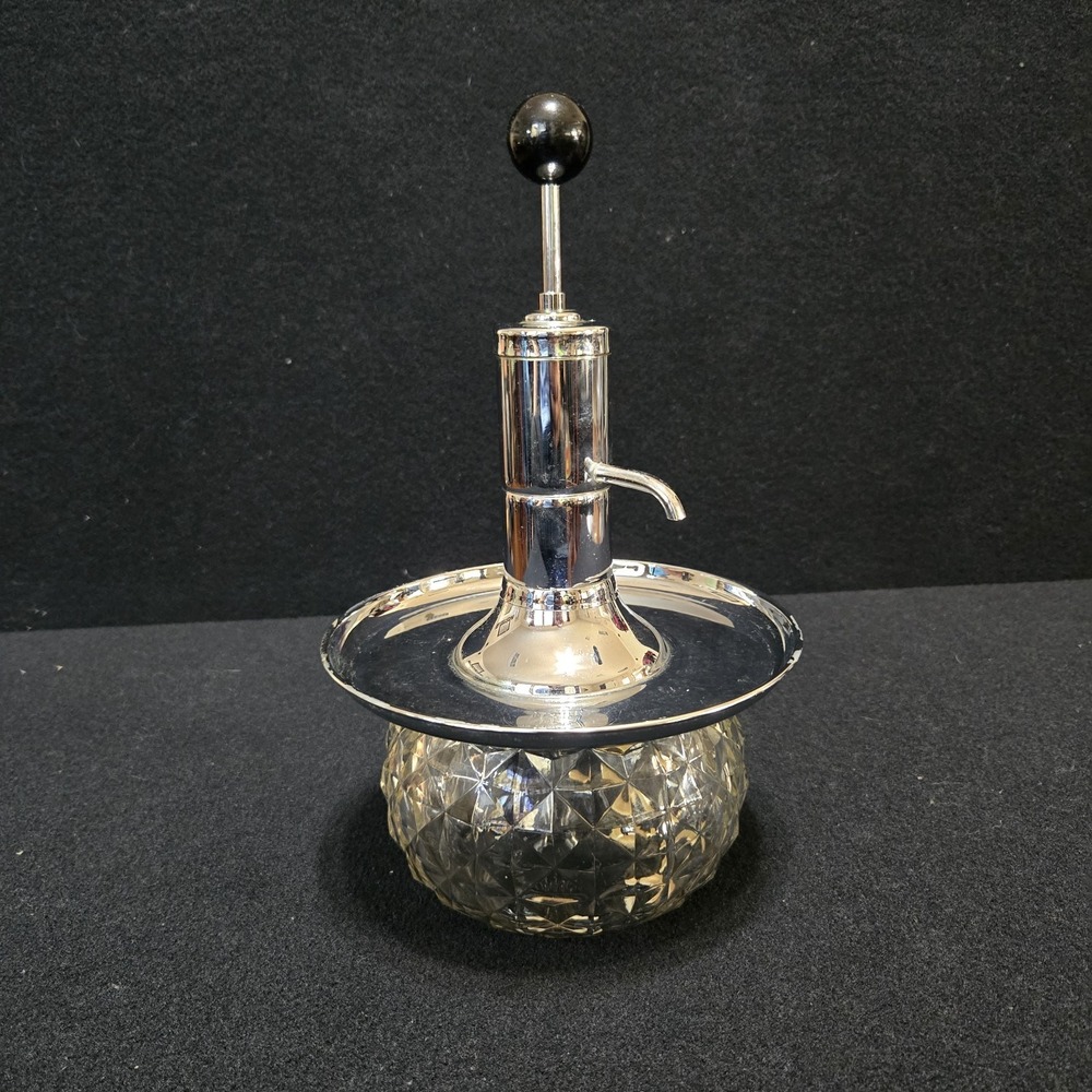 Park Sherman Co Decanter Dispenser & Shot Tray w/Pump Vintage  1950s barware